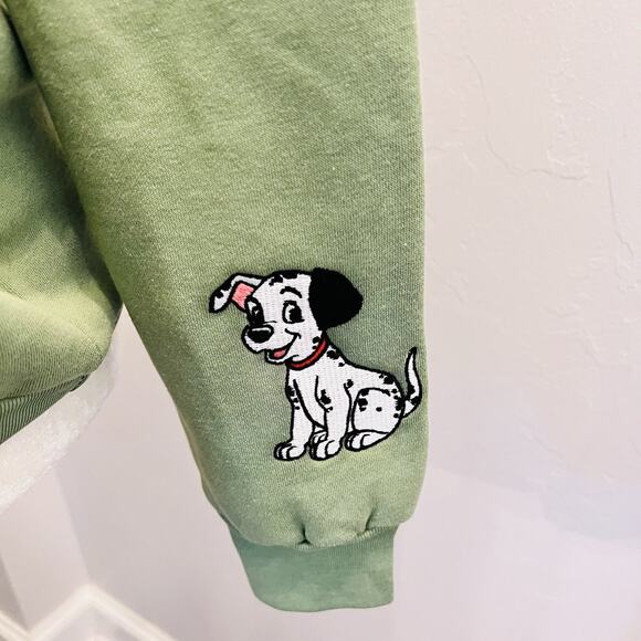 Disney 101 Dalmatians London England Sweatshirt Women’s S Green Pullover (A0130) - Picture 3 of 7